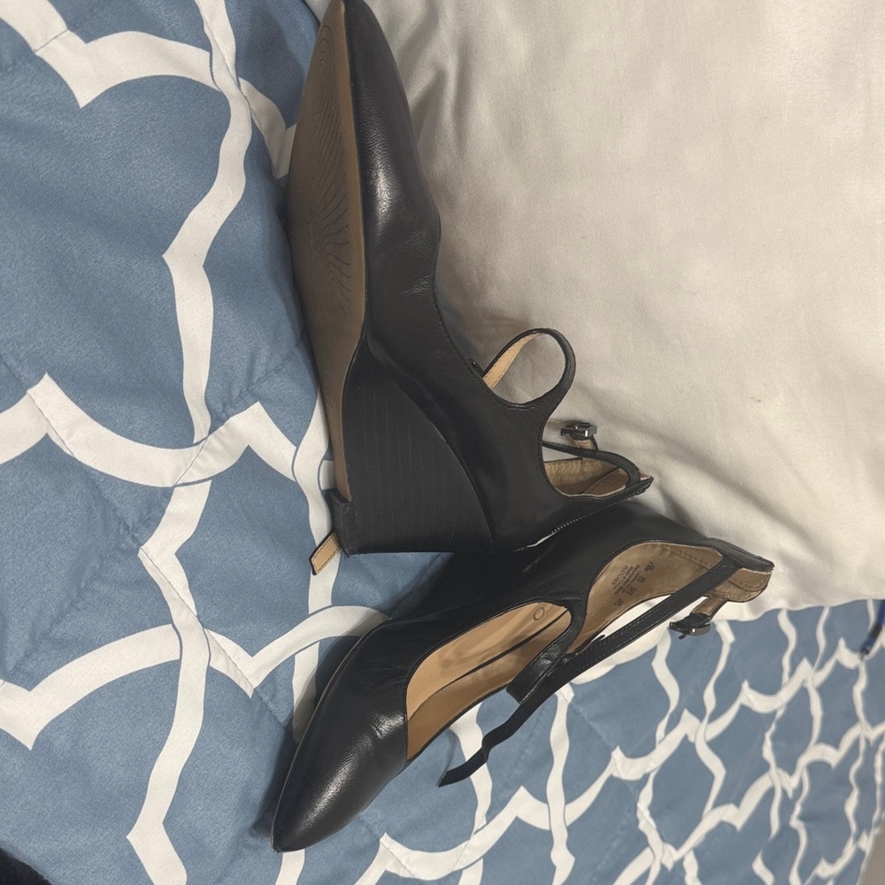 Franco Sarto Black Wedge Shoes